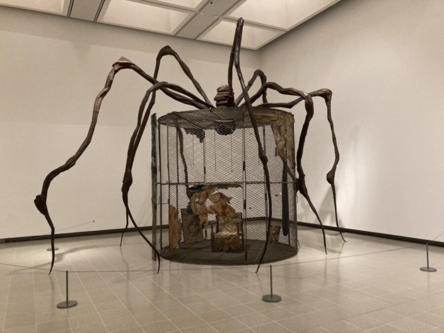 Fig 6: Spider (1997), steel, tapestry, wood, glass, fabric, rubber, silver, gold and bone. Hayward Gallery, London